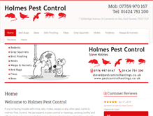 Tablet Screenshot of pestcontrolhastings.co.uk